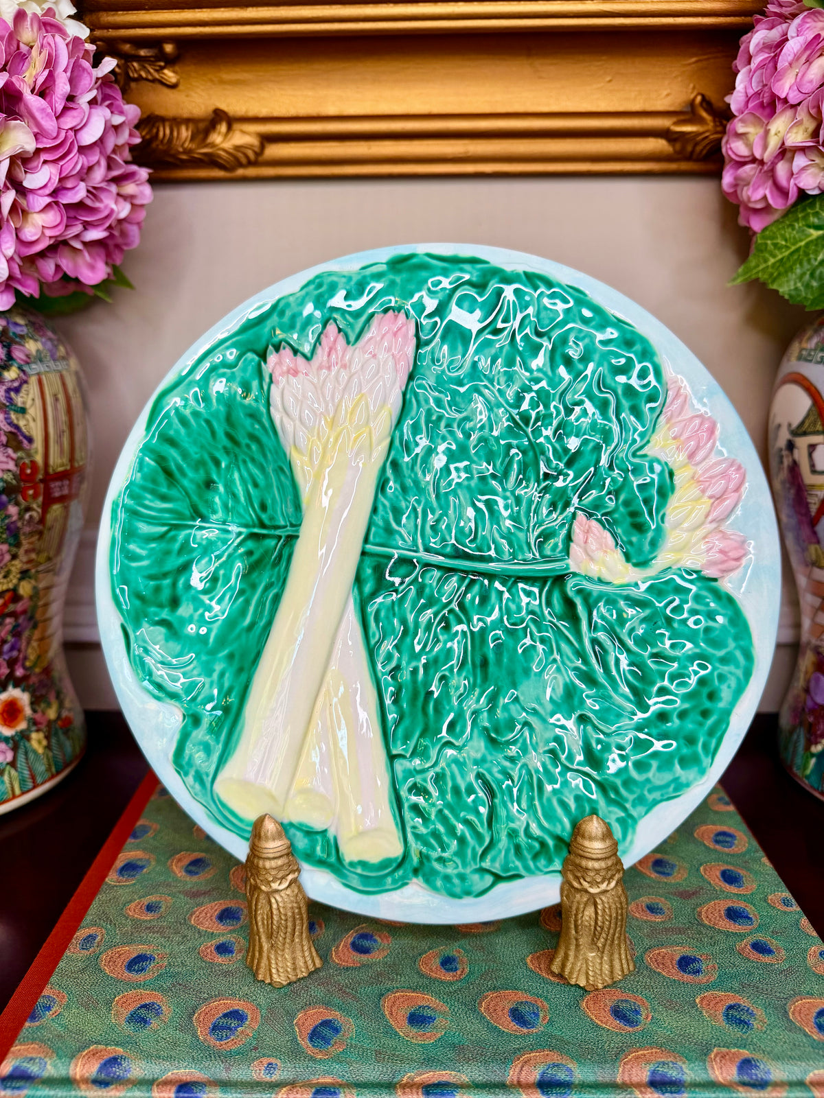 Haldon Group Majolica Asparagus Plate