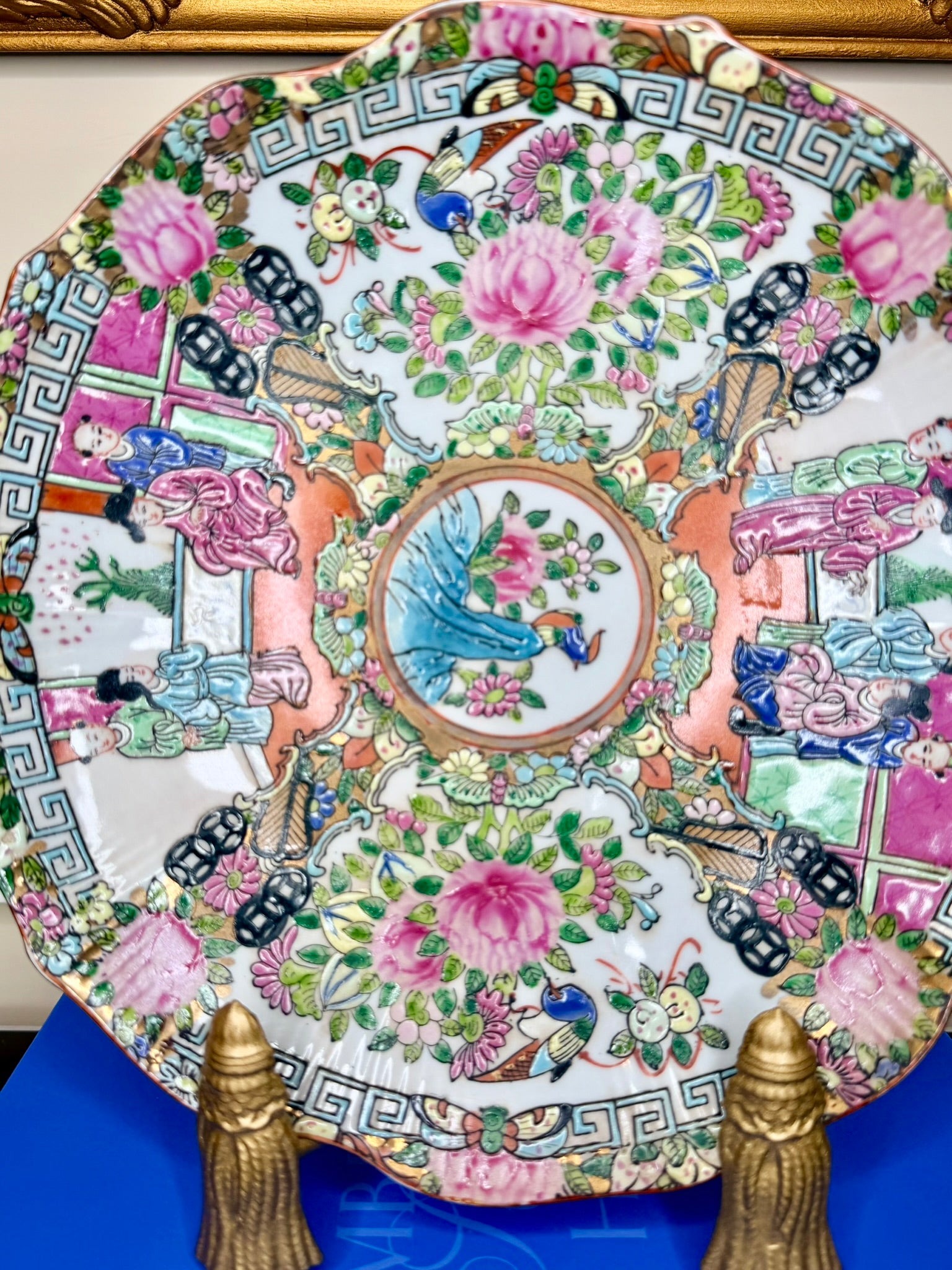 Vintage Rose Medallion Plate
