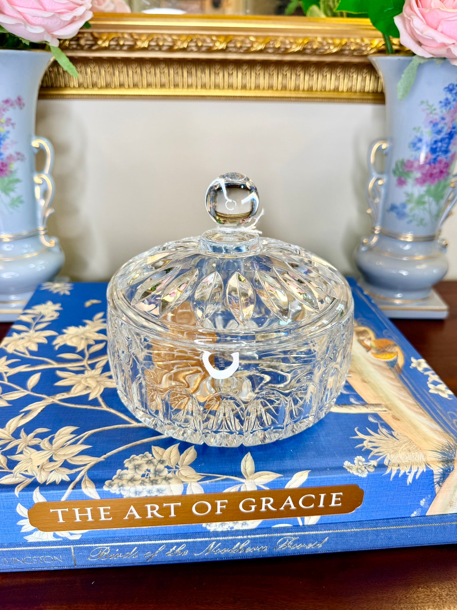 Vintage Cut Crystal Lidded Candy Dish