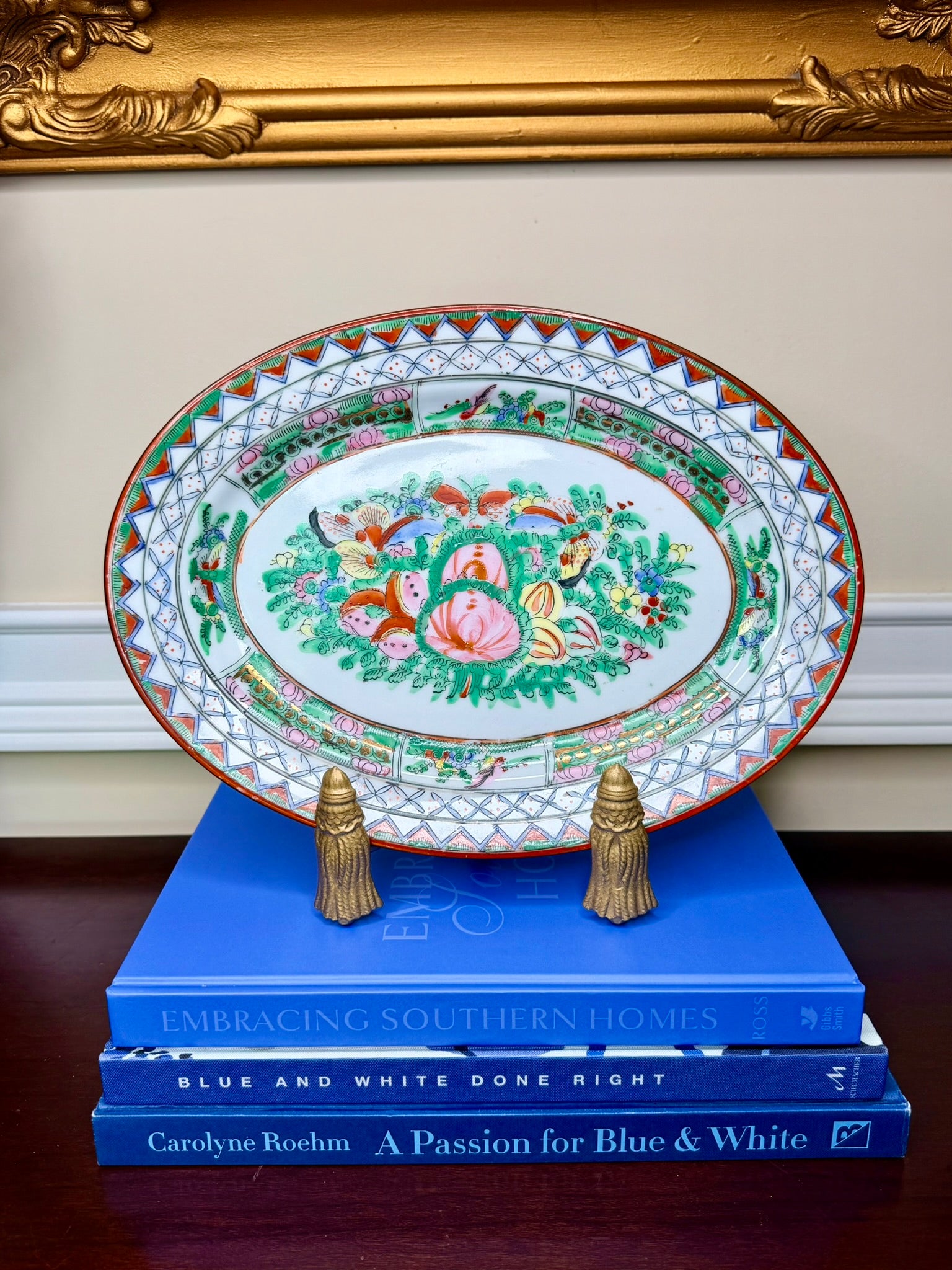 Vintage Rose Canton Platter