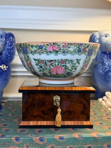 Vintage Rose Canton Bowl