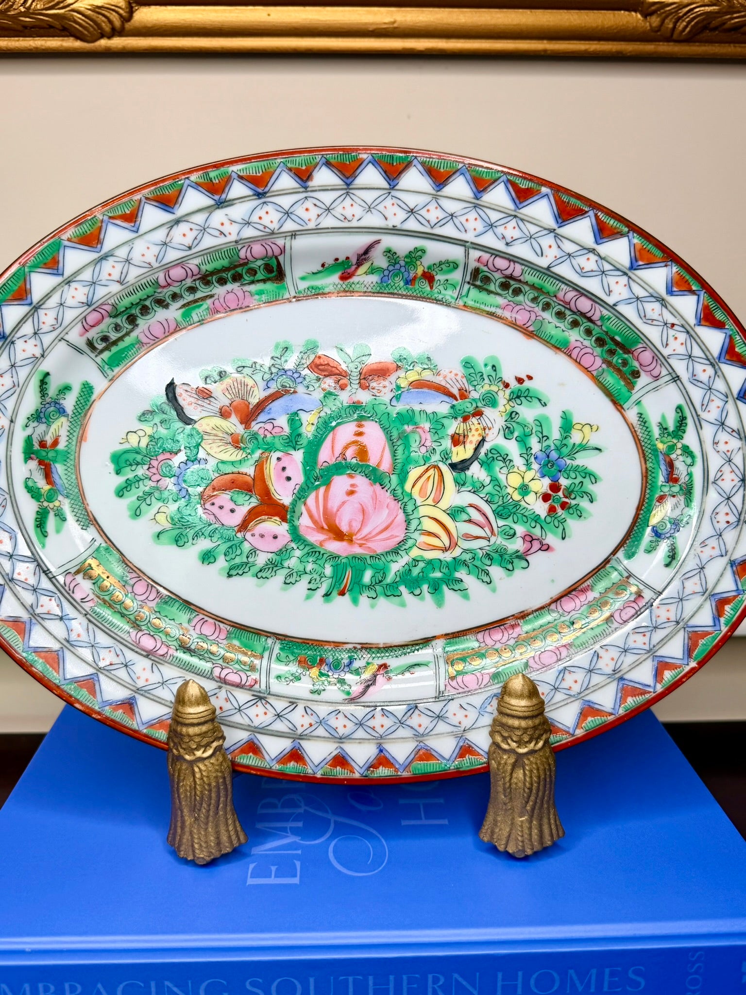 Vintage Rose Canton Platter