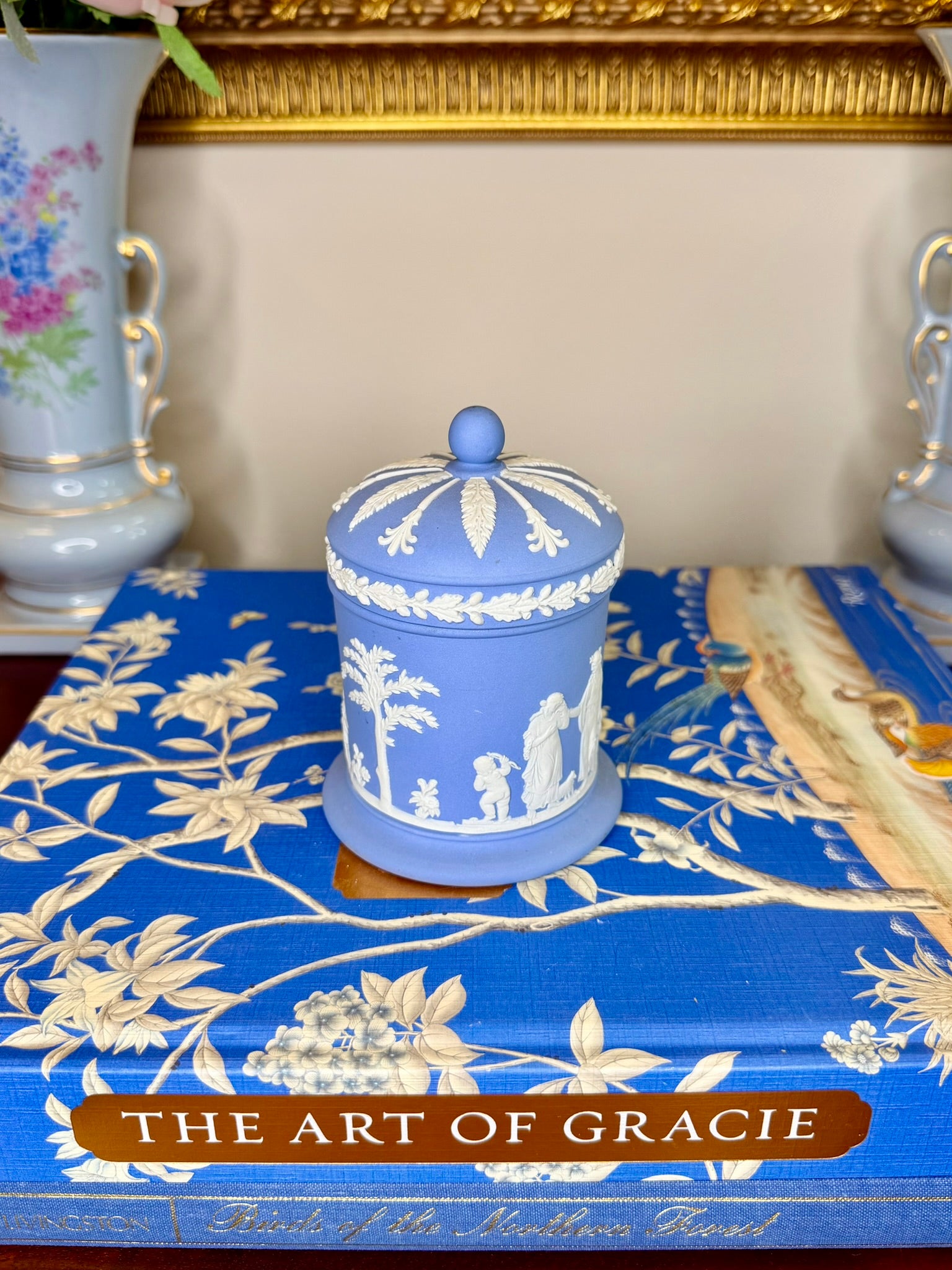 Vintage Wedgwood Jasperware Tobacco Jar