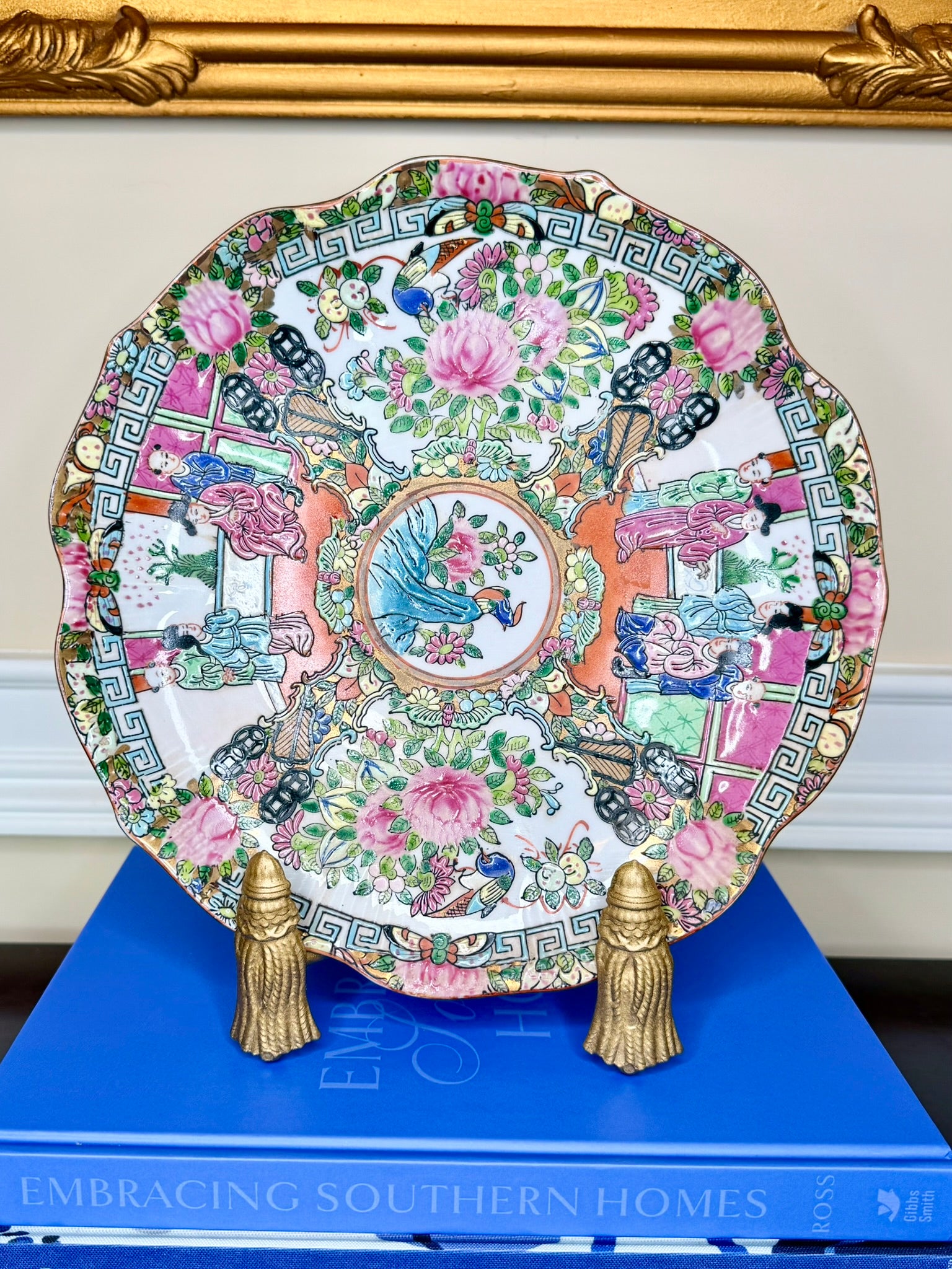 Vintage Rose Medallion Plate