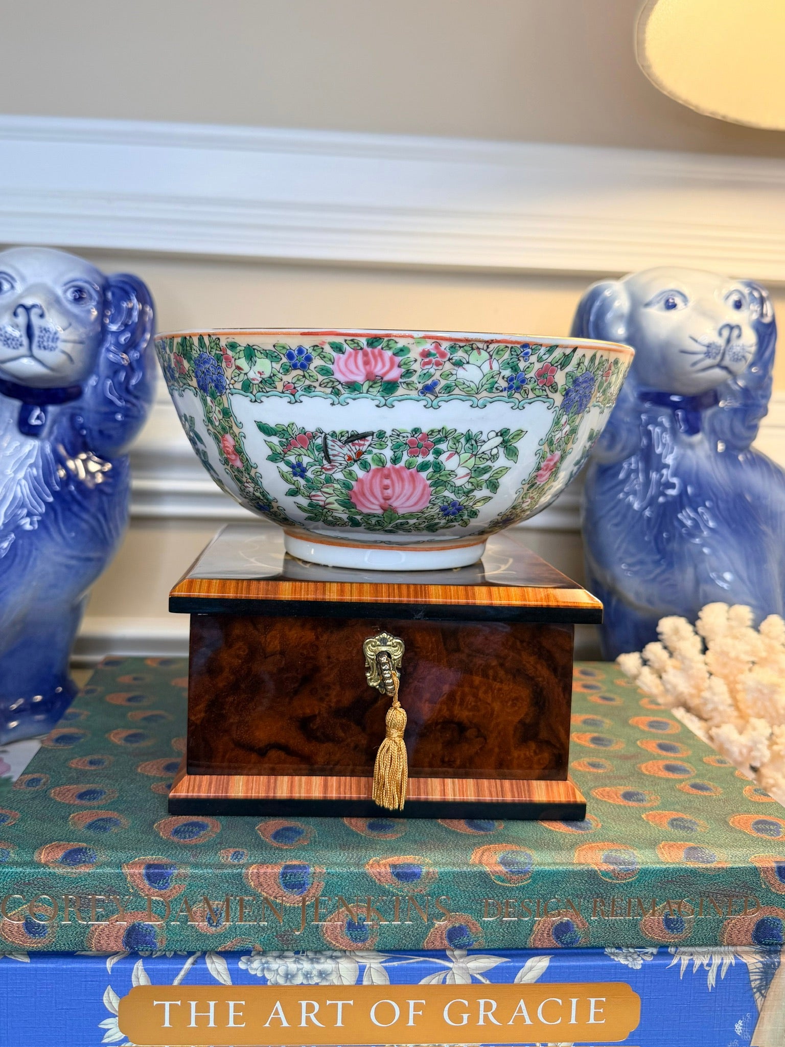 Vintage Rose Canton Bowl