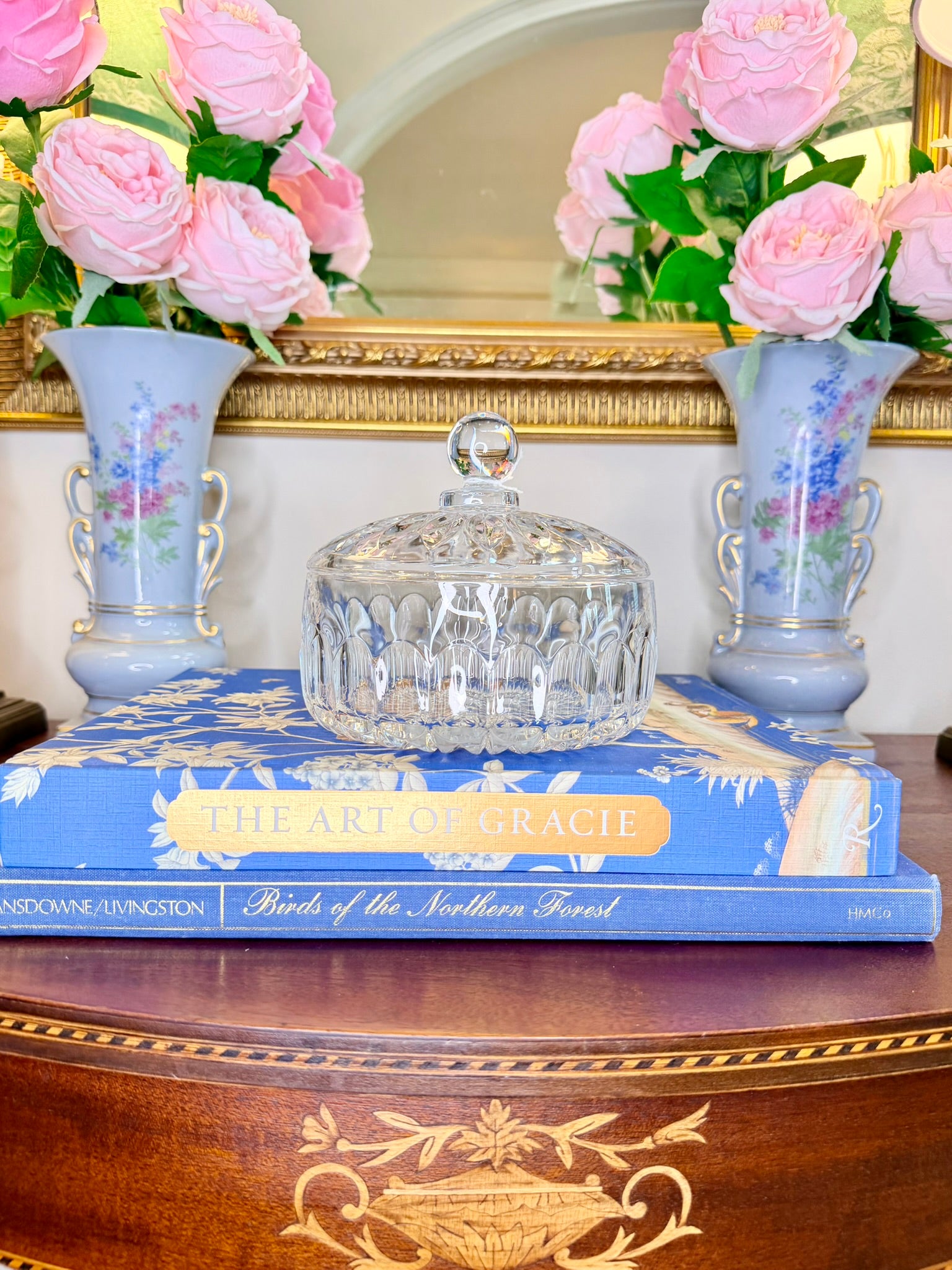 Vintage Cut Crystal Lidded Candy Dish