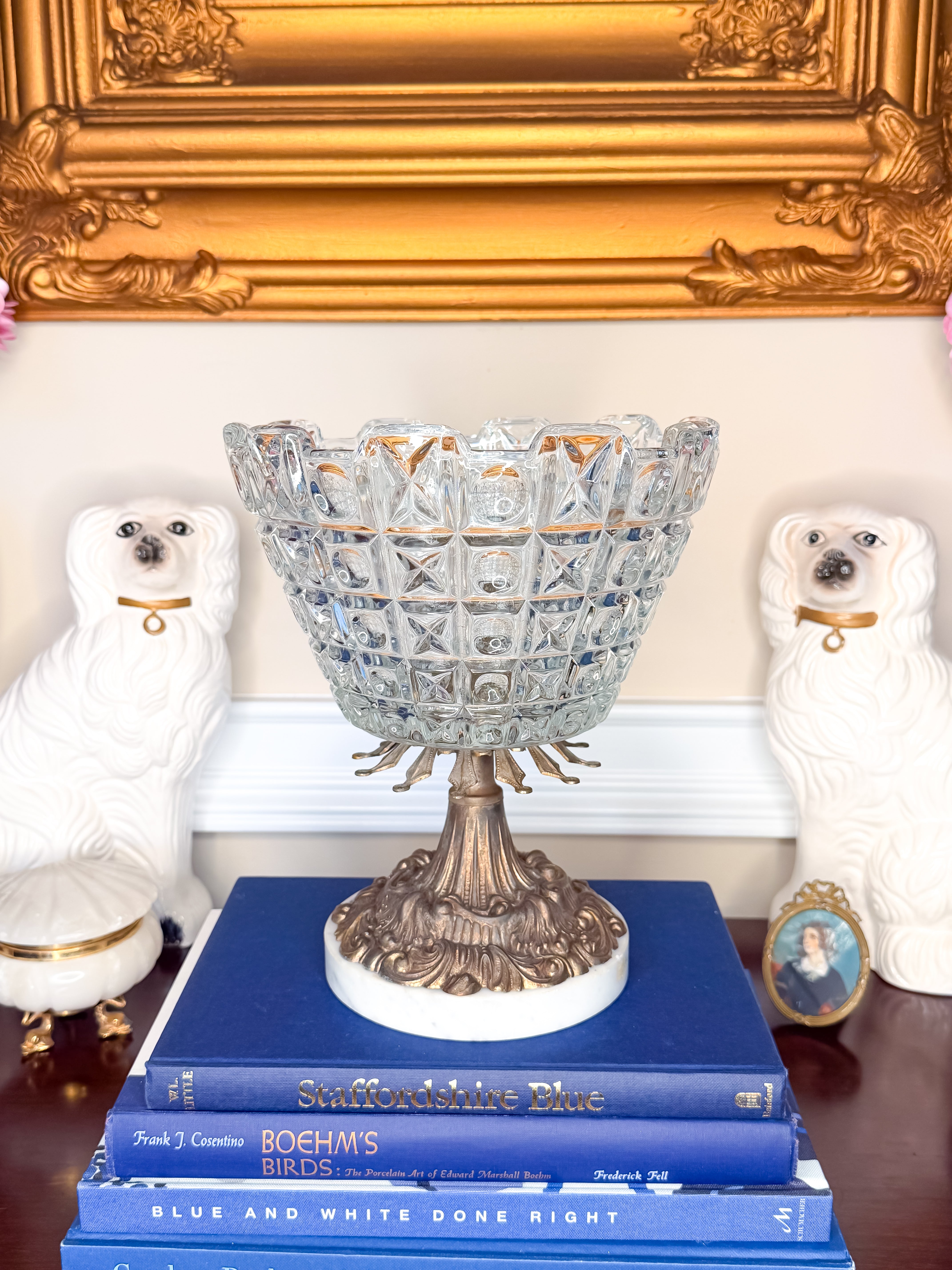 Vintage Crystal Pedestal Compote